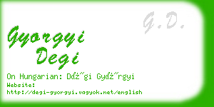 gyorgyi degi business card